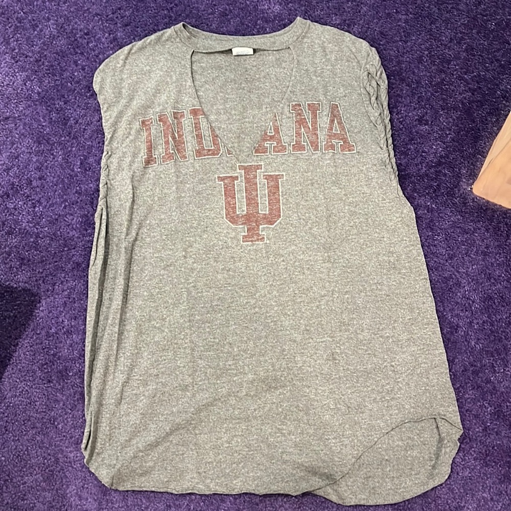 Gray v neck Indiana tank top